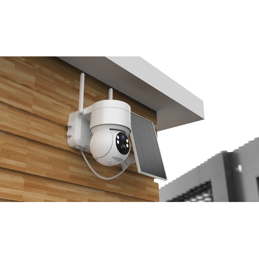 Immax NEO 07803L - Caméra solaire connectée pour l'extérieur avec détecteur SENTRY 6000 mAh Wi-Fi Tuya IP65