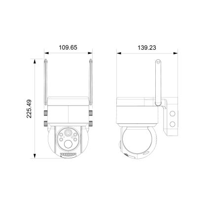 Immax NEO 07803L - Caméra solaire connectée pour l'extérieur avec détecteur SENTRY 6000 mAh Wi-Fi Tuya IP65