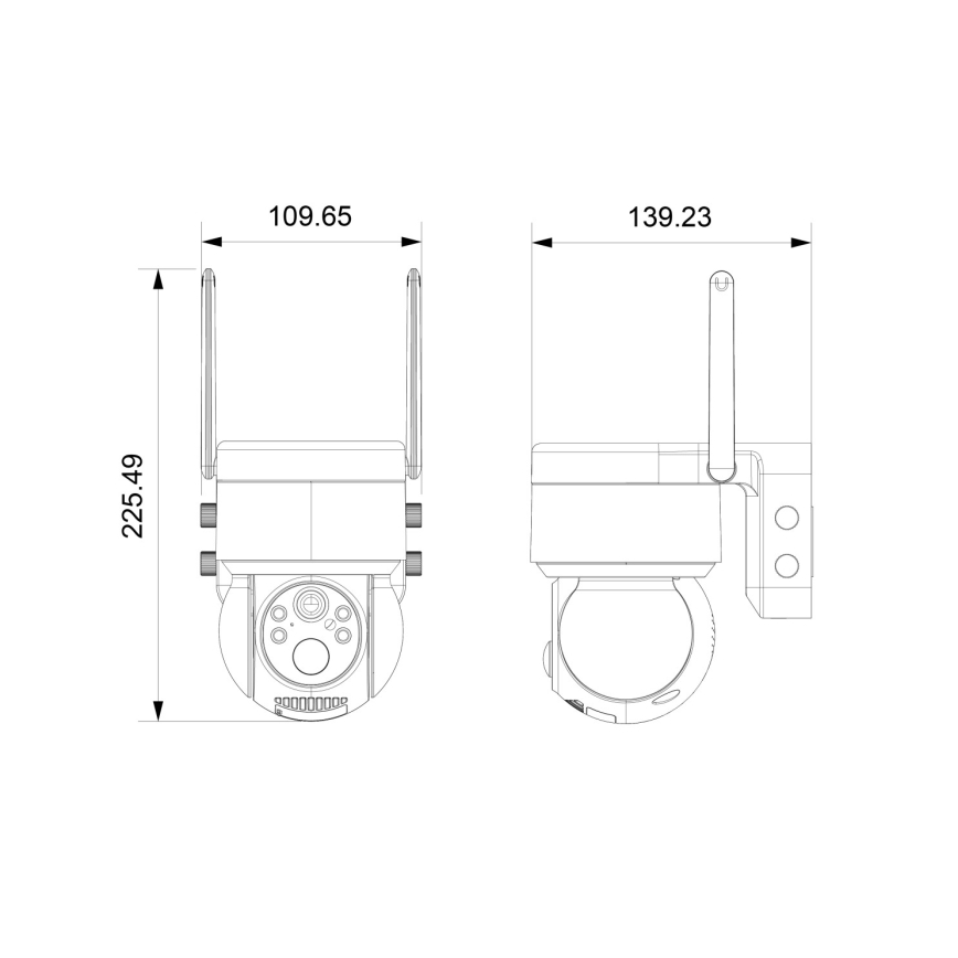 Immax NEO 07803L - Caméra solaire connectée pour l'extérieur avec détecteur SENTRY 6000 mAh Wi-Fi Tuya IP65