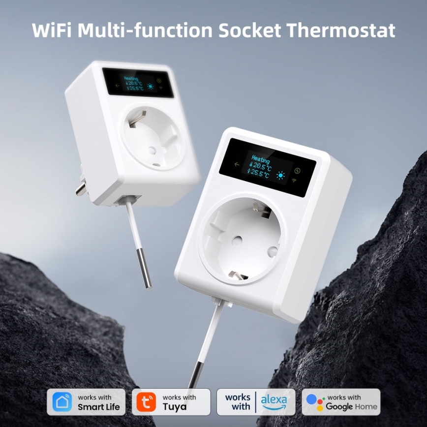 Immax NEO 07811L - Slimme stekker met thermometer F 3680W Wi-Fi