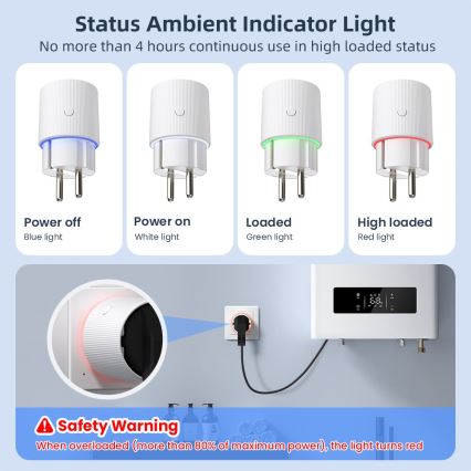 Immax NEO 07812L - Slimme stekker E 3500W Tuya Wi-Fi