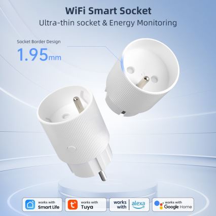 Immax NEO 07812L - Slimme stekker type E 3500W Wi-Fi