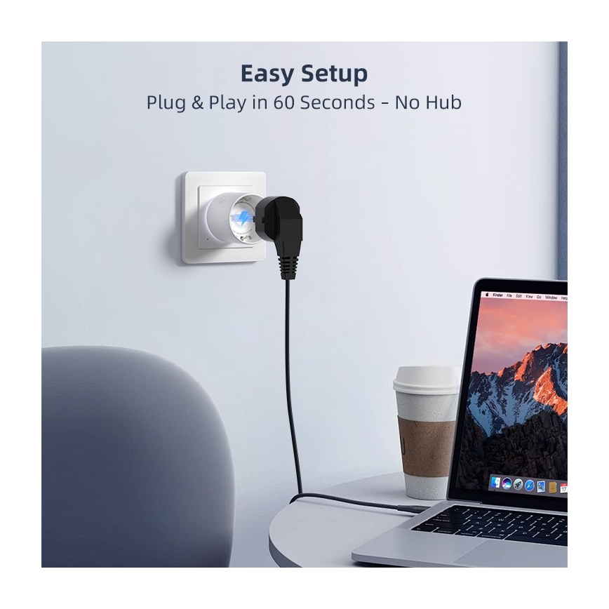Immax NEO 07812L - Slimme stekker type E 3500W Wi-Fi