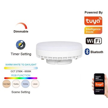 Immax NEO 07816L - LED RGB+CCT dimbare lamp GX53/8W/230V Wi-Fi Tuya