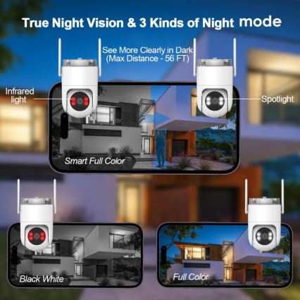 Immax NEO 07819L - Caméra extérieure intelligente avec capteur 4 MP 5 V IP65 Wi‑Fi