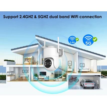 Immax NEO 07819L - Slimme buitencamera met 4 MP-sensor, 5 V-voeding, IP65 en Wi‑Fi