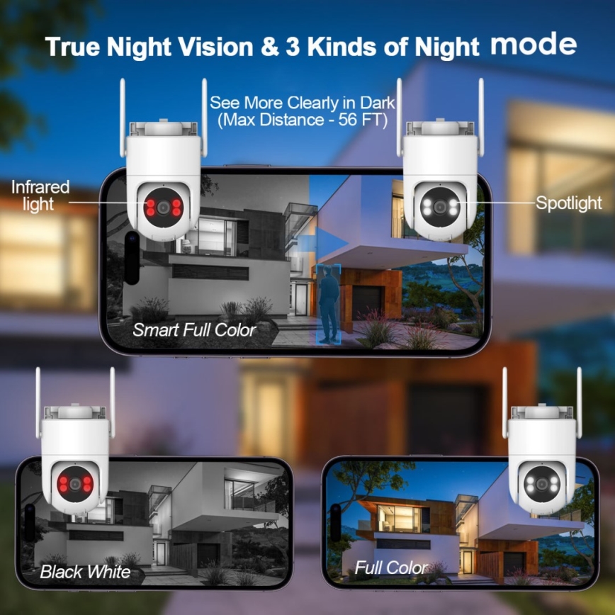 Immax NEO 07819L - Slimme buitencamera met 4 MP-sensor, 5 V-voeding, IP65 en Wi‑Fi