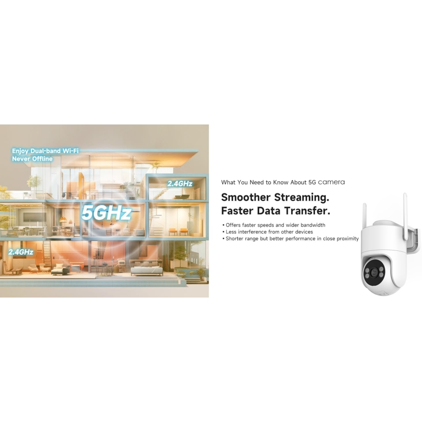 Immax NEO 07819L - Slimme buitencamera met 4 MP-sensor, 5 V-voeding, IP65 en Wi‑Fi