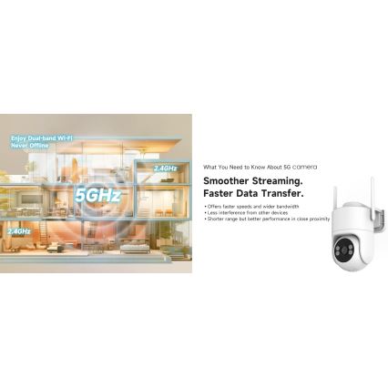 Immax NEO 07819L - Slimme buitencamera met 4 MP-sensor, 5V-voeding, IP65-bescherming, Tuya Wi-Fi