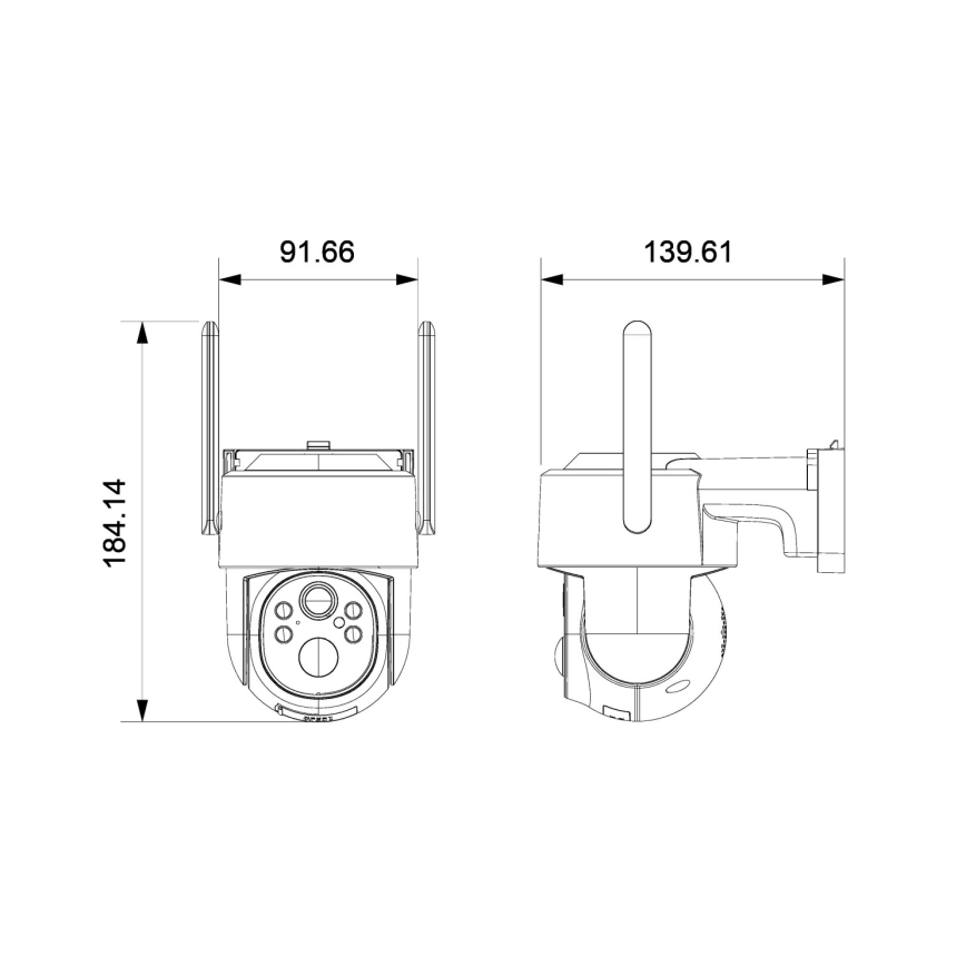 Immax NEO 07820L - Slimme buitencamera op zonne-energie met sensor, 6000 mAh, IP65