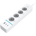 Immax NEO 07821L - Multiprise intelligente NEO LITE 4 prises secteur (AC) + 1x USB + 2x USB‑C, compatible Tuya Wi‑Fi