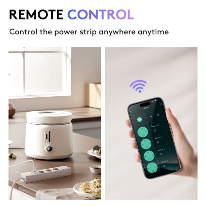 Immax NEO 07821L - Multiprise intelligente NEO LITE 4 prises secteur (AC) + 1x USB + 2x USB‑C, compatible Tuya Wi‑Fi