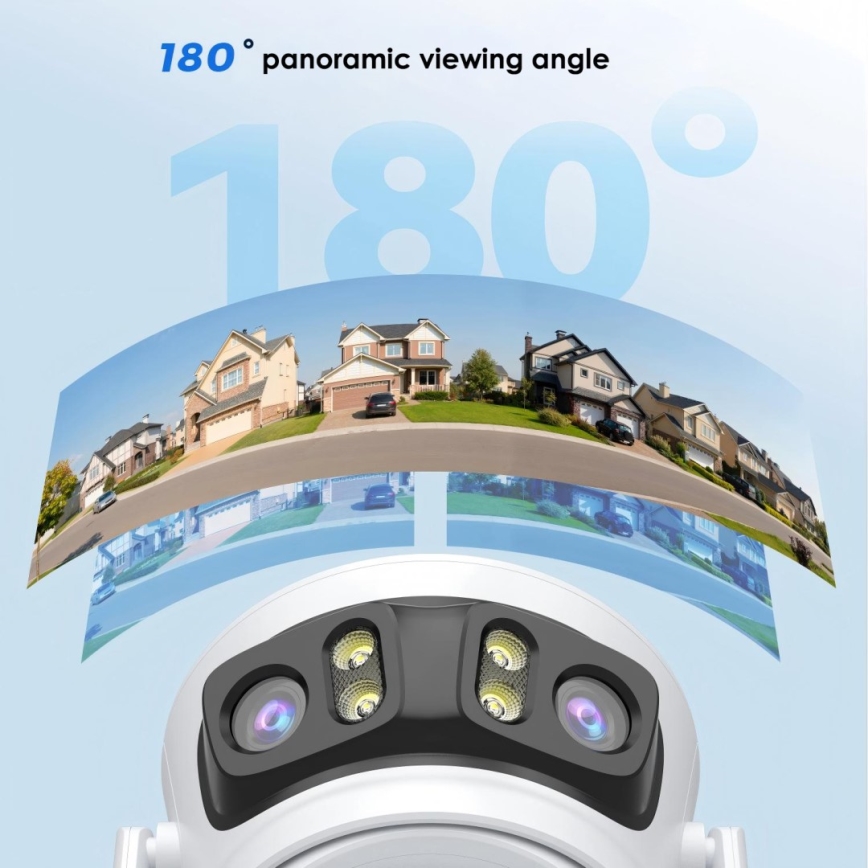 Immax NEO 07823L - Slimme buitencamera met drievoudige 2MP-sensor, 5V Tuya Wi-Fi