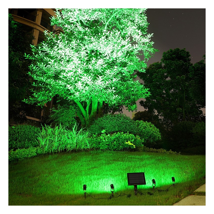 Immax NEO 07903L - LED RGB dimbare lamp op zonne-energie REFLECTOREN 4xLED/1W/5,5V IP65 Tuya