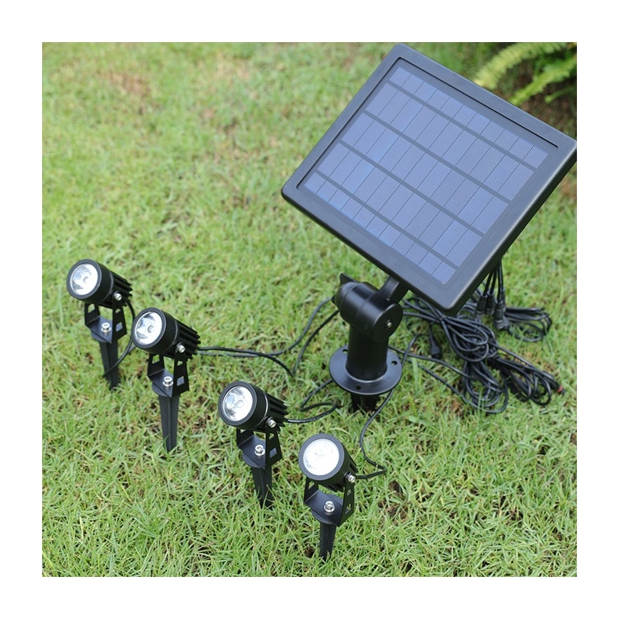 Immax NEO 07903L - LED RGB dimbare lamp op zonne-energie REFLECTOREN 4xLED/1W/5,5V IP65 Tuya