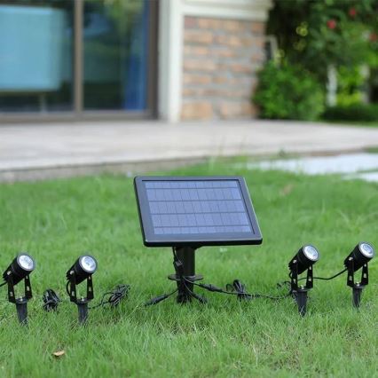 Immax NEO 07903L - LED RGB dimbare solarverlichting REFLECTORES 4xLED/1W/5,5V IP65 Tuya