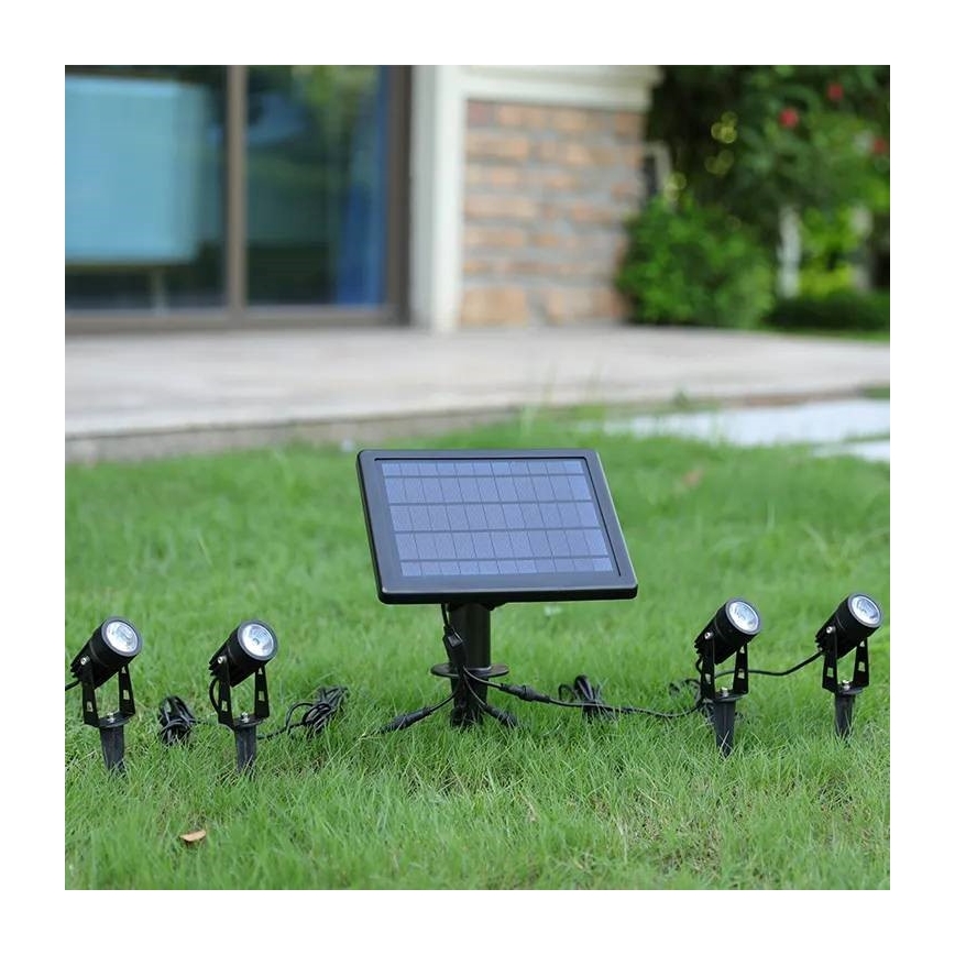 Immax NEO 07903L - LED RGB dimbare solarverlichting REFLECTORES 4xLED/1W/5,5V IP65 Tuya