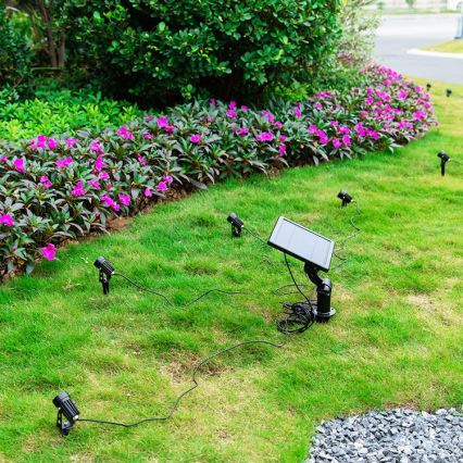 Immax NEO 07903L - LED RGB dimbare solarverlichting REFLECTORES 4xLED/1W/5,5V IP65 Tuya