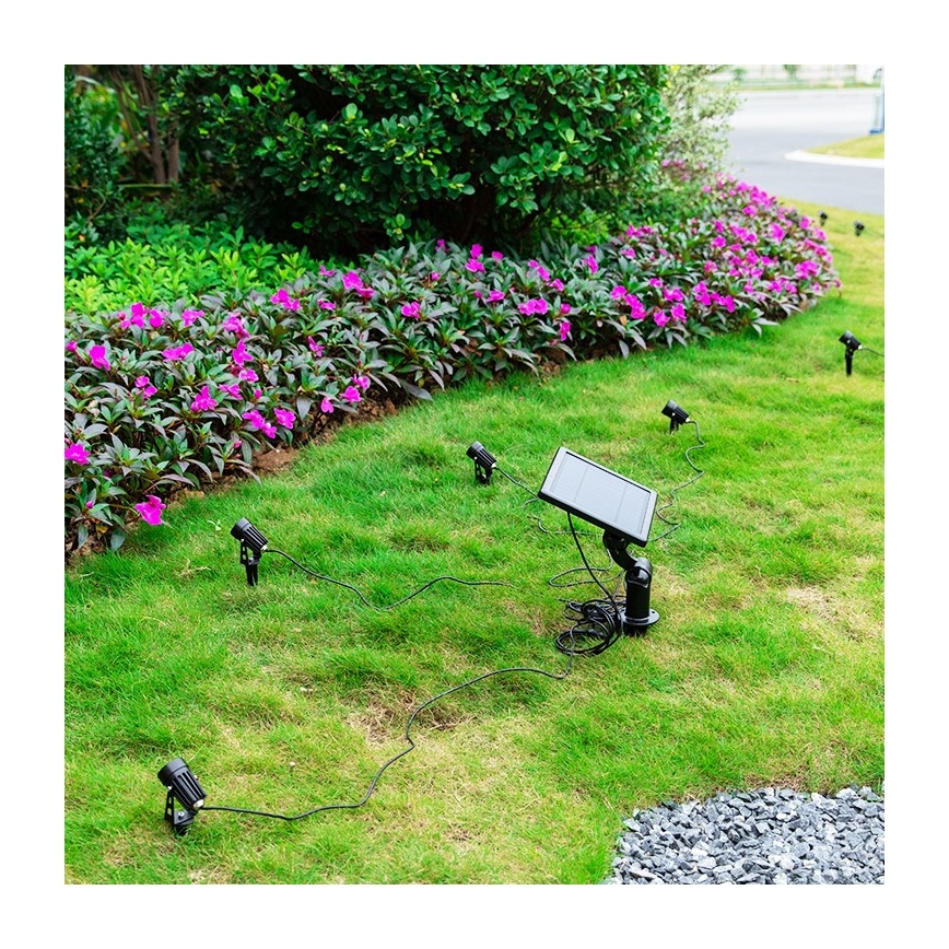 Immax NEO 07903L - LED RGB dimbare solarverlichting REFLECTORES 4xLED/1W/5,5V IP65 Tuya