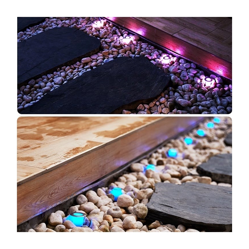 Immax NEO 07905L - Luminaire solaire à intensité variable RGB ESTRELAS 8xLED/0,25W/5V IP65 Tuya 2200 mAh