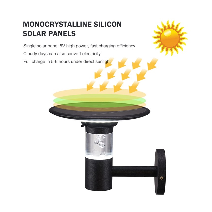 Immax NEO 07907L - Applique murale solaire RGB+CW/W à intensité variable BUBBLES LED/2W/5,5V IP54 Tuya 4000 mAh