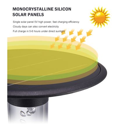 Immax NEO 07908L - Lampe solaire RGB+CW/W à intensité variable LED/2W/5V IP54 Tuya 4000 mAh