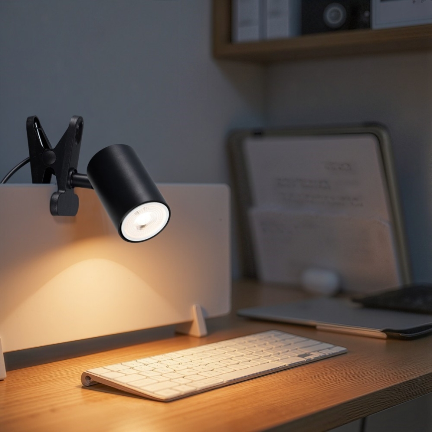 Immax NEO 08291L - Lampe à pince PUNTO 1xGU10/9W/230V noire