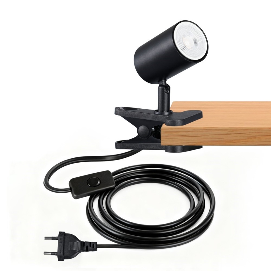 Immax NEO 08291L - Lampe à pince PUNTO 1xGU10/9W/230V noire