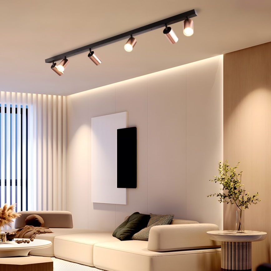 Immax NEO 08305L - Luminaire à spots PUNTO 6xGU10/9W/230V, finition or rose