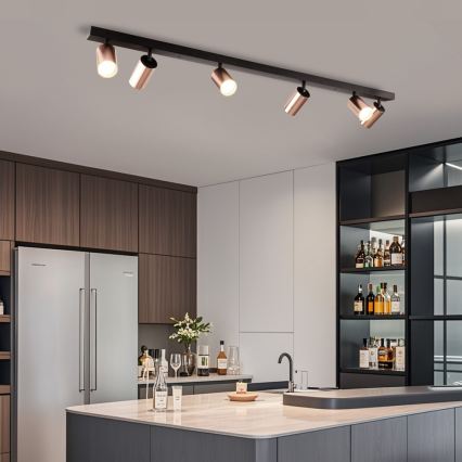Immax NEO 08305L - Plafondspot PUNTO 6xGU10/9W/230V roségoud