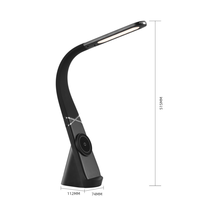 Immax NEO 09110L - Dimbare LED-tafellamp met draadloze oplaadfunctie MAGIC LED/5W/230V zwart