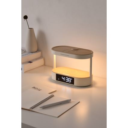 Immax NEO 09111L - Dimbare LED-tafellamp met ingebouwde wekker en TRIPLE DOCK-oplaadfunctie LED/1,5W/5V