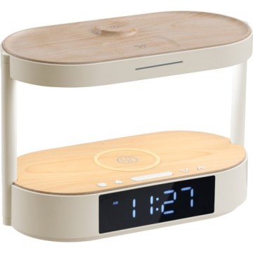 Immax NEO 09111L - Lampe de table LED dimmable avec réveil et station de recharge TRIPLE DOCK LED/1,5W/5V