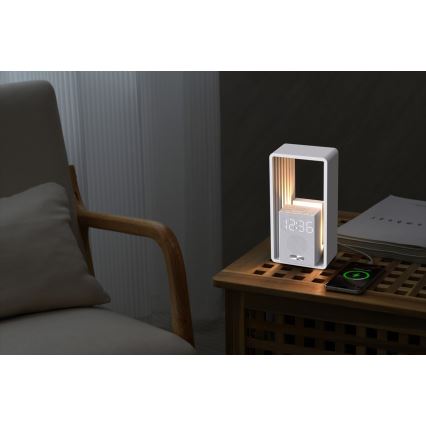 Immax NEO 09113L - LED bureaulamp met wekker en oplaadfunctie CALM LED/3,5W/5V