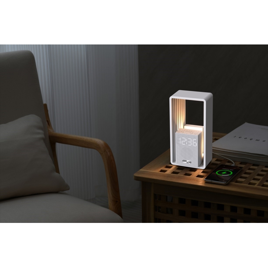 Immax NEO 09113L - LED bureaulamp met wekker en oplaadfunctie CALM LED/3,5W/5V