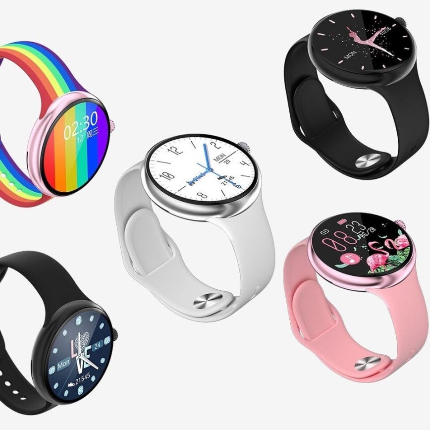 Immax NEO 9040 - Montre connectée Lady Music Fit 300 mAh IP67 rose