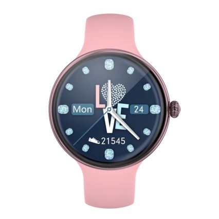 Immax NEO 9040 - Slim Horloge Lady Music Fit 300 mAh IP67 roze