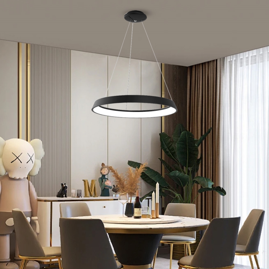 Immax NEO - LED Hanglamp aan koord dimbaar LIMITADO LED/39W/230V 60 cm zwart Tuya