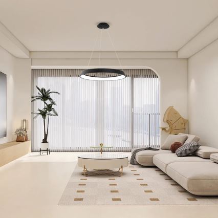 Immax NEO - LED Hanglamp aan koord dimbaar LIMITADO LED/39W/230V 60 cm zwart Tuya
