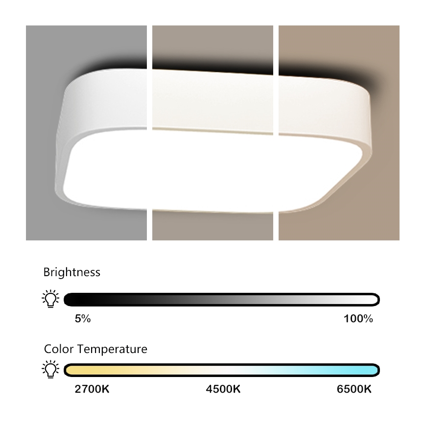 Immax NEO - LED Plafondlamp dimbaar RECUADRO LED/56W/230V + AB Tuya