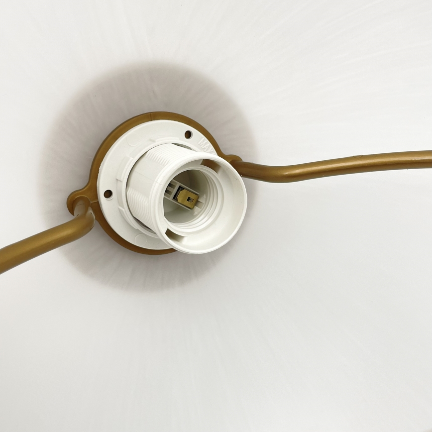 In hoogte verstelbare hanglamp RAMONA 1xE27/60W/230V bruin/wit/eiken