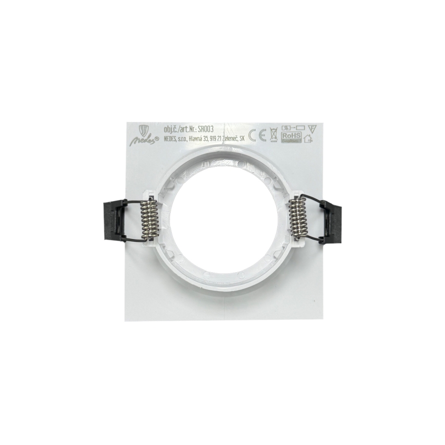 Inboutring voor GU10 inbouwspot 8,6x8,6 cm wit