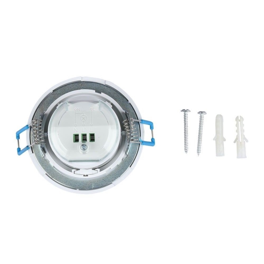 Inbouw bewegingssensor PIR 360° 400W/230V wit
