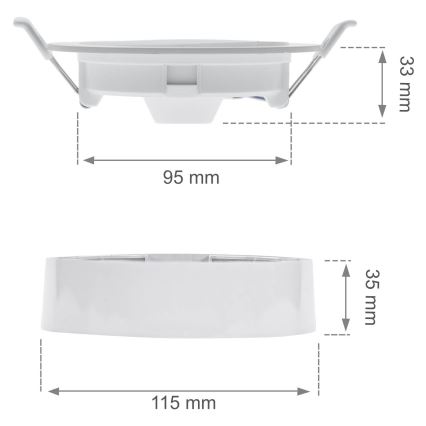 Inbouw LED Lamp ALGINE 2in1 LED/6W/230V 4000K