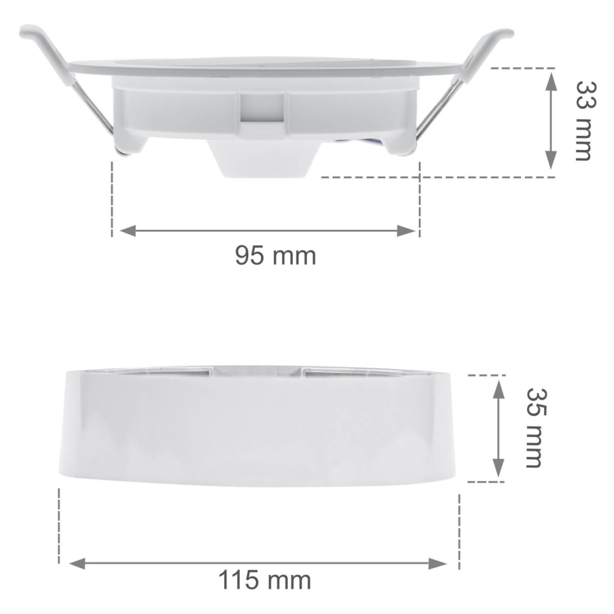 Inbouw LED Lamp ALGINE 2in1 LED/6W/230V 4000K