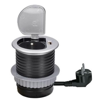 Inbouw USB stopcontact met deksel 230V