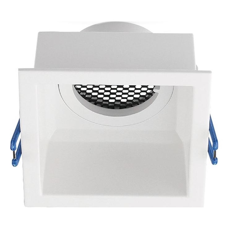 Inbouwlamp GU10 9x9 cm wit