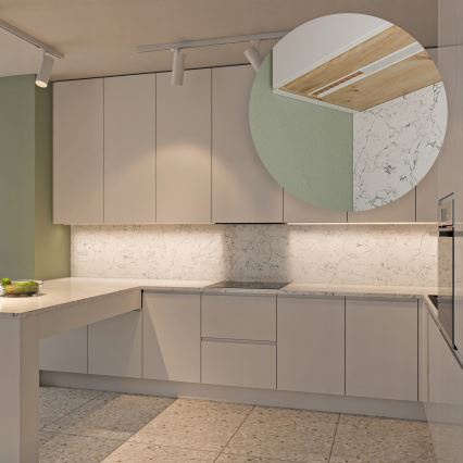 Inbouwprofiel voor LED-strips 1 m wit
