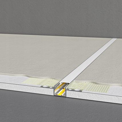 Inbouwprofiel voor LED-strips 1 m, zilver/wit