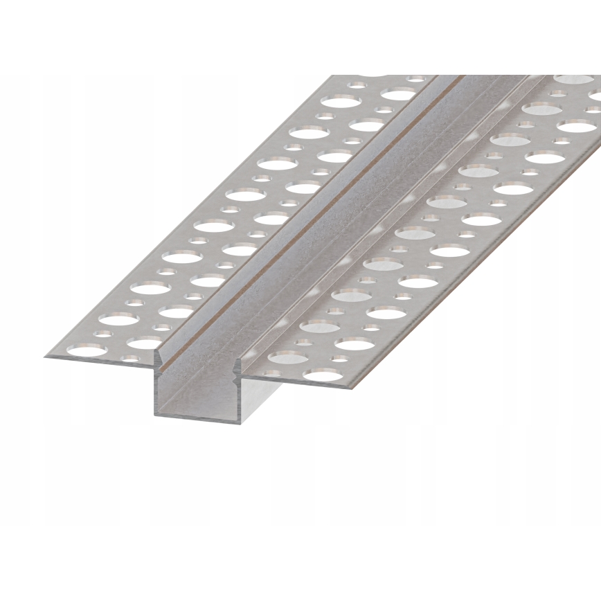 Inbouwprofiel voor LED-strips 1 m, zilver/wit